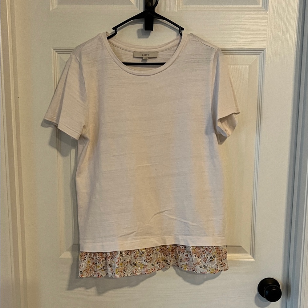 LOFT White Knit Top